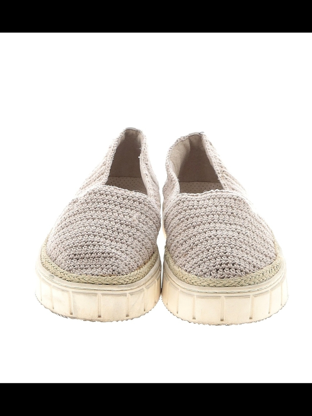 Vince Camuto Beige Knit Slip-On Espadrille Sneakers